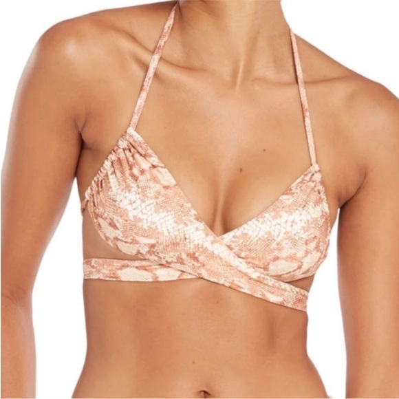 NWT Vitamin A Top Milana’ Convertible Halter in Sand Snake Size Small/6, XS/4 - Picture 2 of 14